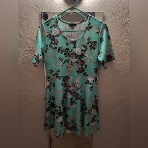 Floral print skater dress